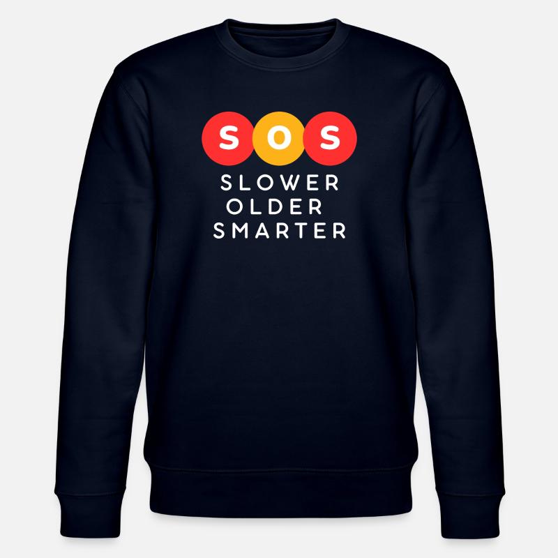 SOS Slower Older Smarter - Stanley/Stella CHANGER Unisex Organic Sweatshirt - navy