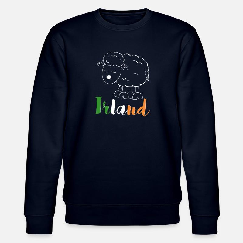 Irland Schaf (bunte Version) - Stanley/Stella Unisex Bio-Sweatshirt CHANGER  - Navy
