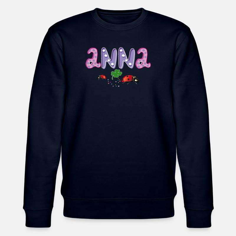Marienkäfer Kleeblatt Anna - Stanley/Stella Unisex Bio-Sweatshirt CHANGER  - Navy