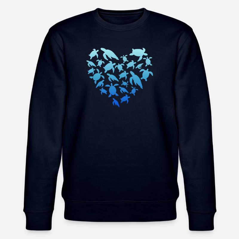 Turtle Love - Stanley/Stella Unisex Bio-Sweatshirt CHANGER  - Navy