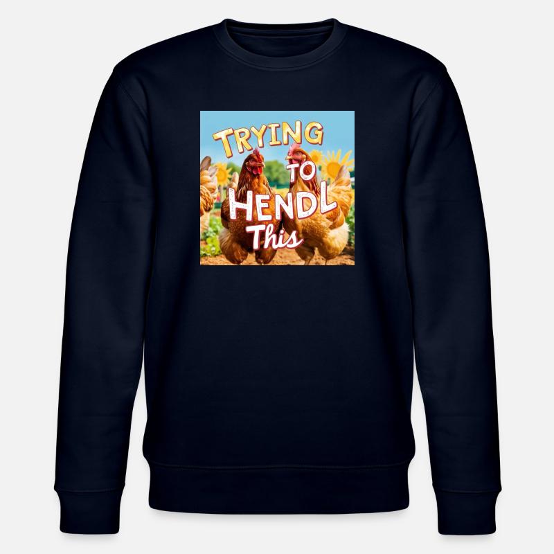 Hühner "Trying to Hendl this" - Stanley/Stella Unisex Bio-Sweatshirt CHANGER  - Navy