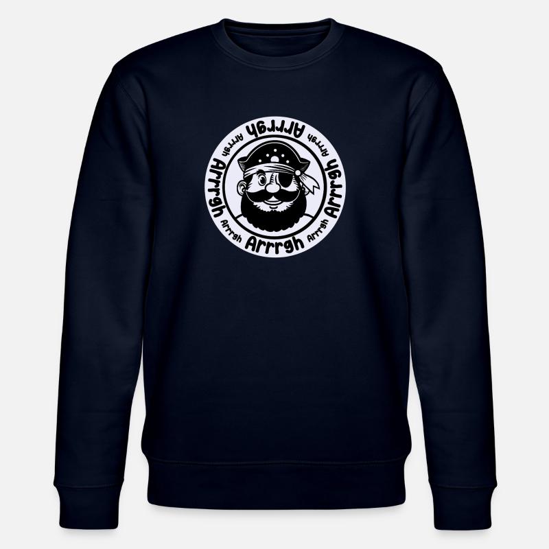 Lustiger Pirat mit Augenklappe - Stanley/Stella Unisex Bio-Sweatshirt CHANGER  - Navy
