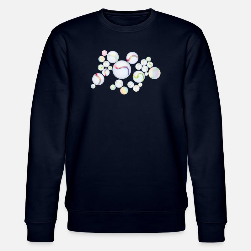Murmeln mit Muster – Schimmernde Eleganz - Stanley/Stella Unisex Bio-Sweatshirt CHANGER  - Navy