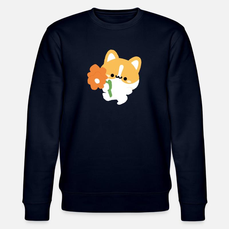 Romantischer Corgi - Stanley/Stella Unisex Bio-Sweatshirt CHANGER  - Navy