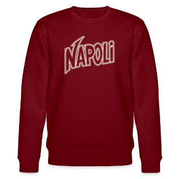 Napoli Neon Schriftzug - Stanley/Stella Unisex Bio-Sweatshirt CHANGER  - Burgunderrot - Vorne - Nik (191cm) & Marisol (170cm)