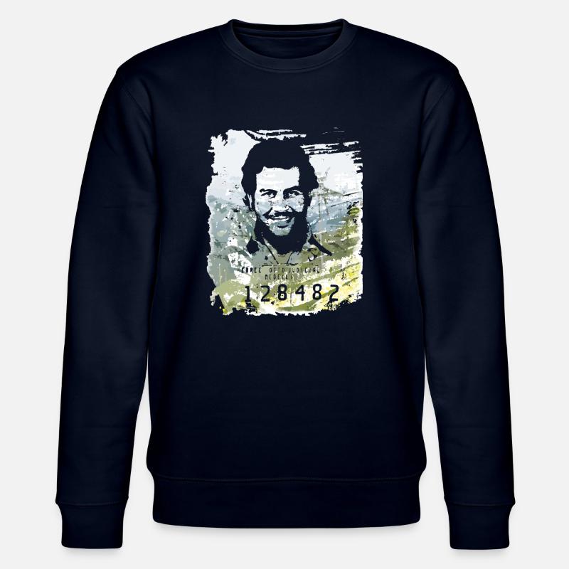 Pablo Escobar distressed - Stanley/Stella Unisex Bio-Sweatshirt CHANGER - Navy