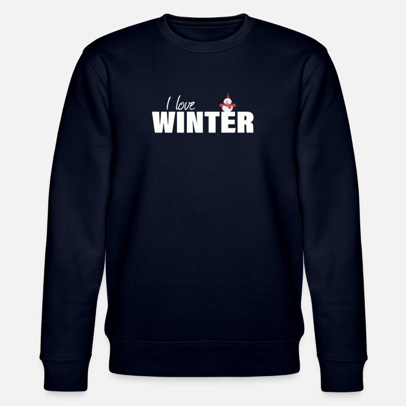 I LOVE WINTER - Stanley/Stella Unisex Bio-Sweatshirt CHANGER  - Navy