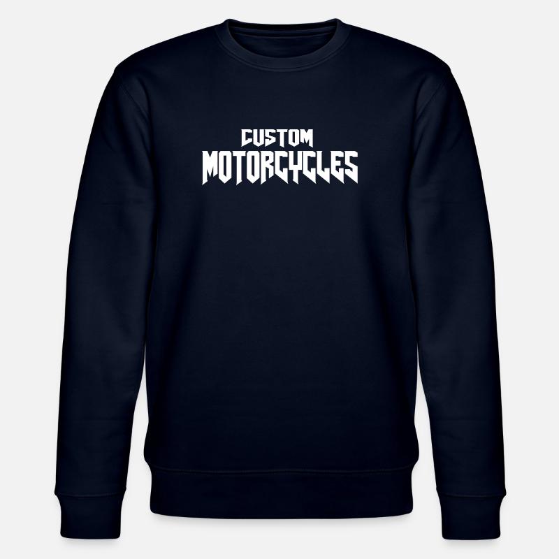 Custom Motorcycles Chopper Biker - Stanley/Stella Unisex Bio-Sweatshirt CHANGER  - Navy