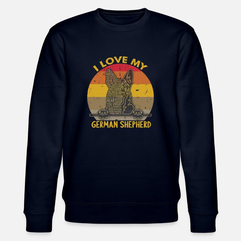 i love my german shepherd - Stanley/Stella Unisex Bio-Sweatshirt CHANGER  - Navy