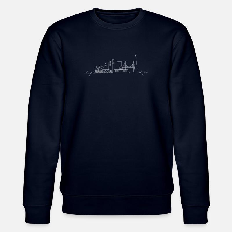 Imprimé Urban Skyline Silhouette - Sweat bio CHANGER Stanley/Stella Unisexe - marine