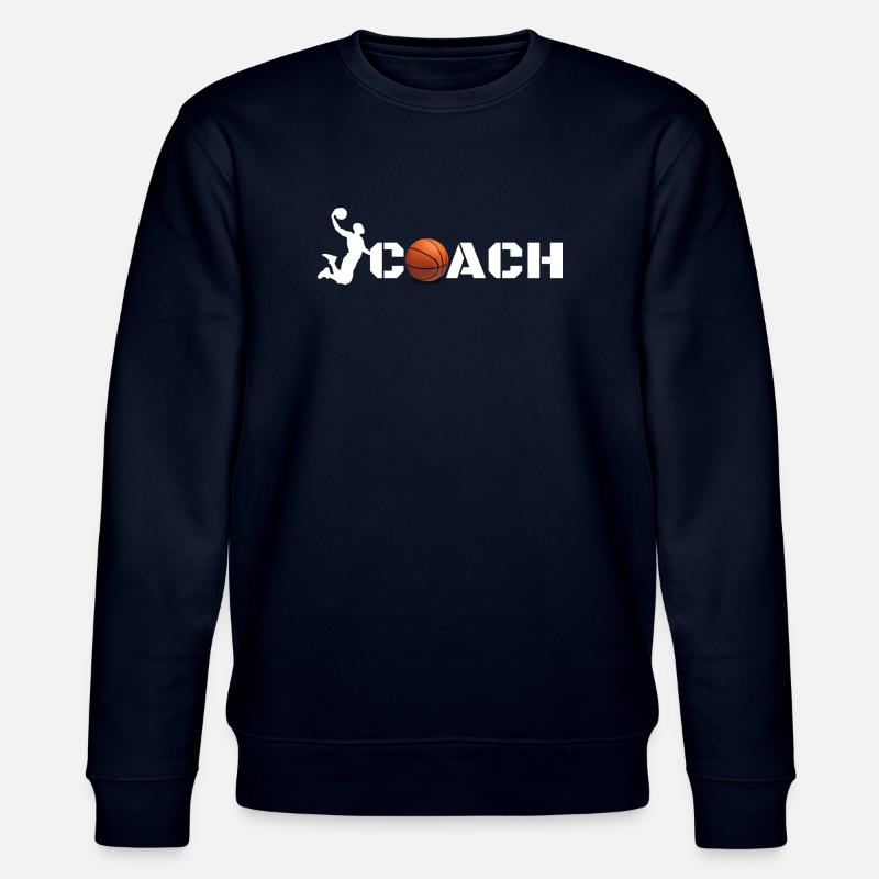 Basketball Coach Silhouette - Stanley/Stella Unisex Bio-Sweatshirt CHANGER  - Navy