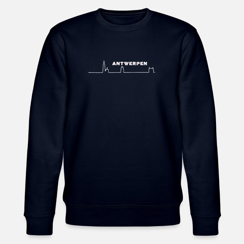 Antwerp Minimalist Skyline - Stanley/Stella CHANGER Unisex Organic Sweatshirt - navy