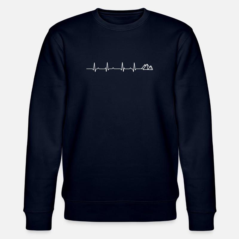 Herzschlag-Pyramide - Stanley/Stella Unisex Bio-Sweatshirt CHANGER  - Navy