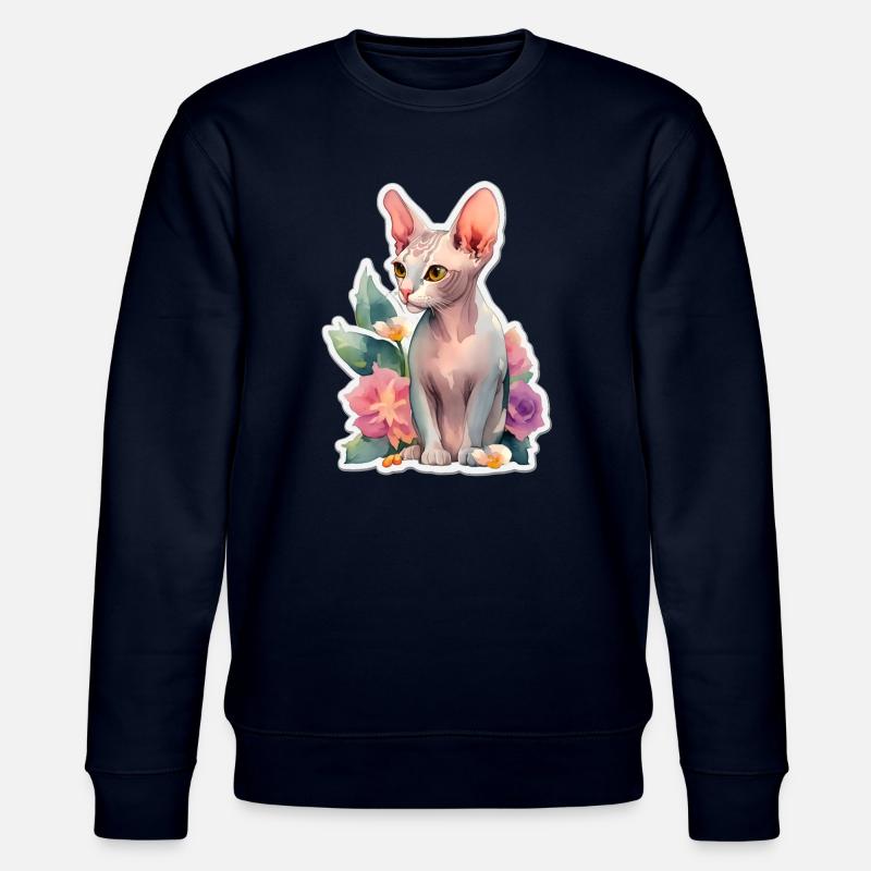 Sfinks Kot - Ekologiczna bluza unisex Stanley/Stella CHANGER - granatowy