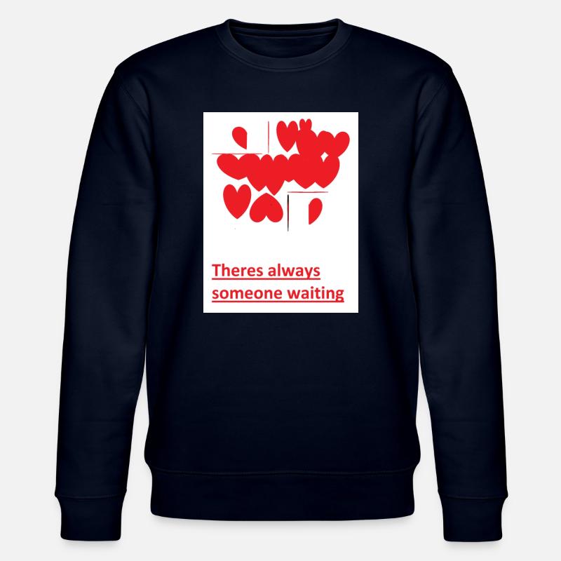 Immer Jemand Wartet Herz Collage - Stanley/Stella Unisex Bio-Sweatshirt CHANGER  - Navy