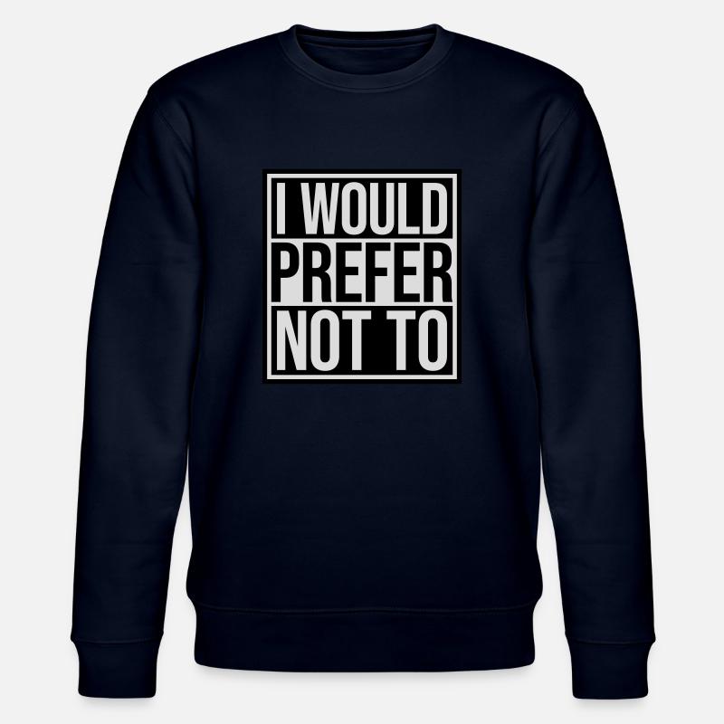 I prefer not to - Stanley/Stella Unisex Bio-Sweatshirt CHANGER  - Navy