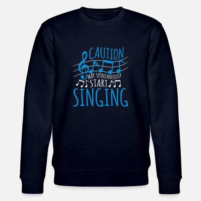 may spontaneously start singing - Stanley/Stella CHANGER Unisex Organic Sweatshirt - navy