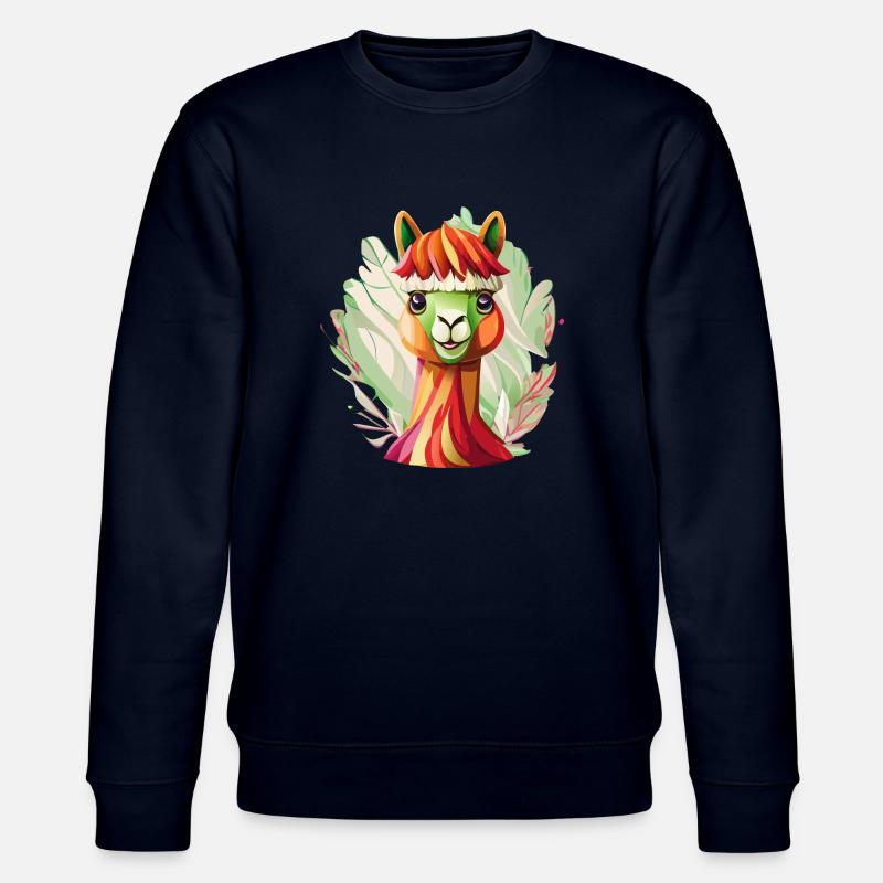 Splash Art Lama - Stanley/Stella Unisex Bio-Sweatshirt CHANGER  - Navy