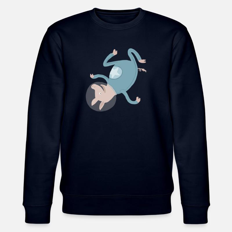 Schwein im All - Stanley/Stella Unisex Bio-Sweatshirt CHANGER - Navy