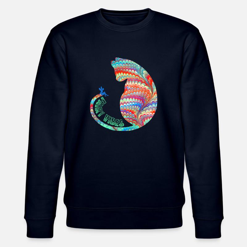 katze mit fee e 72 - Stanley/Stella Unisex Bio-Sweatshirt CHANGER  - Navy