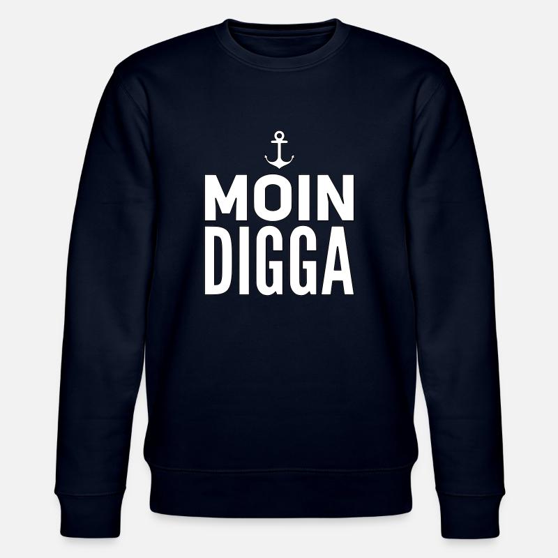 Moin Digga Hamburg - Stanley/Stella Unisex Bio-Sweatshirt CHANGER  - Navy