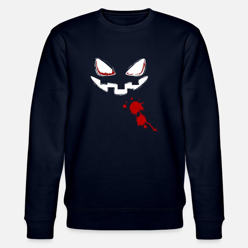 Visage de citrouille Halloween - Sweat bio CHANGER Stanley/Stella Unisexe - marine