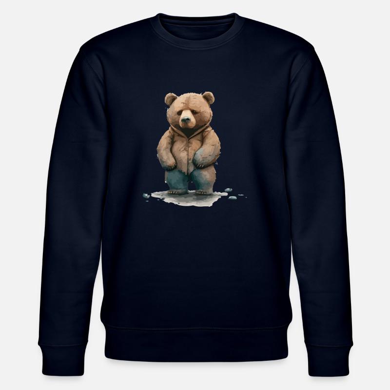 Teddy der mürrische Bär - Stanley/Stella Unisex Bio-Sweatshirt CHANGER - Navy