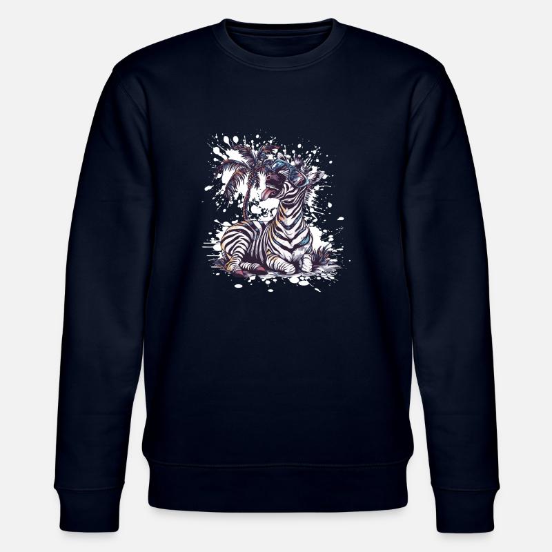 Zebra Insel Palme - Stanley/Stella Unisex Bio-Sweatshirt CHANGER  - Navy