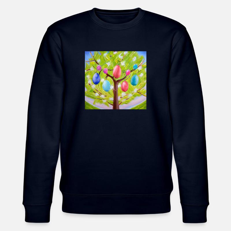 Bunter Eierbaum - Stanley/Stella Unisex Bio-Sweatshirt CHANGER  - Navy