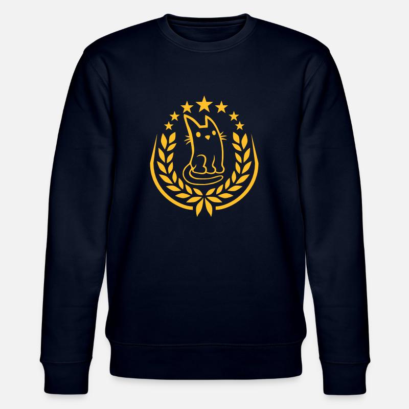 Edel Lorbeerkranz Katze Logo - Stanley/Stella Unisex Bio-Sweatshirt CHANGER - Navy