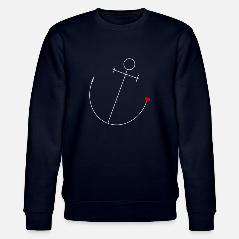 Ancre avec coeur - Sweat bio CHANGER Stanley/Stella Unisexe - marine