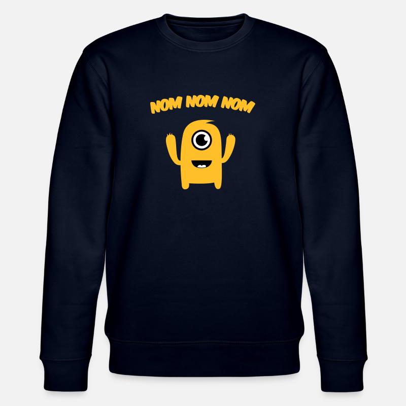 Nom nom nom Monster - Stanley/Stella Unisex Bio-Sweatshirt CHANGER  - Navy