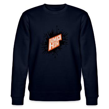 dump him Zitat Logo - Stanley/Stella Unisex Bio-Sweatshirt CHANGER  - Navy - Vorne - Nik (191cm) & Marisol (170cm)
