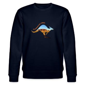 australien 3 - Stanley/Stella Unisex Bio-Sweatshirt CHANGER  - Navy - Vorne - Nik (191cm) & Marisol (170cm)