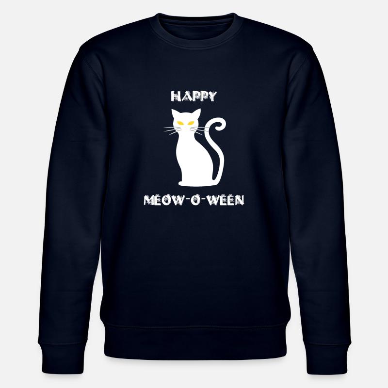HAPPY MEOW-O-WEEN - Stanley/Stella Unisex Bio-Sweatshirt CHANGER  - Navy