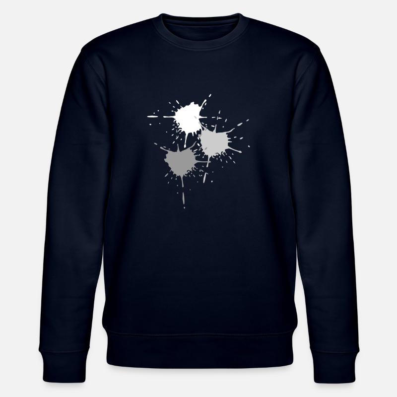Kunst - Explodierende Farbkleckse in grau - Stanley/Stella Unisex Bio-Sweatshirt CHANGER  - Navy