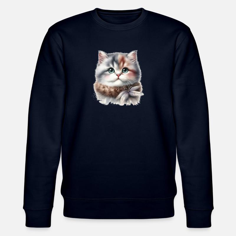 Süße Katze - Stanley/Stella Unisex Bio-Sweatshirt CHANGER  - Navy