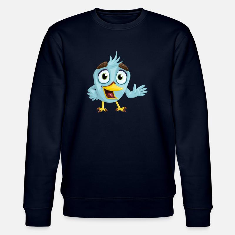 Lustiger blauer Vogel, Geschenkidee - Stanley/Stella Unisex Bio-Sweatshirt CHANGER - Navy