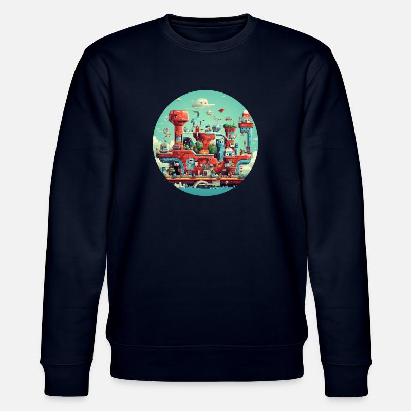 Nostalgisches Retro Videospiel - Stanley/Stella Unisex Bio-Sweatshirt CHANGER  - Navy