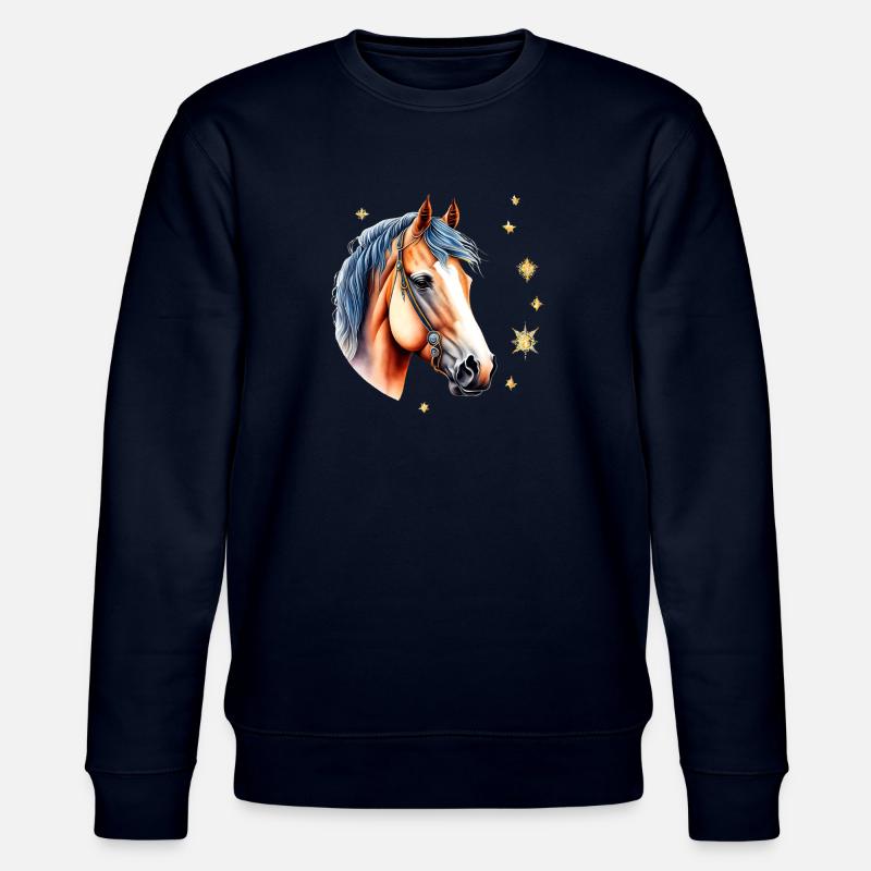 Wild und Frei: Pferdekopf - Stanley/Stella Unisex Bio-Sweatshirt CHANGER - Navy
