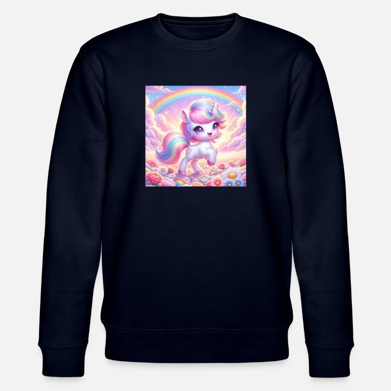 Licorne de dessin animé 2 - Sweat bio CHANGER Stanley/Stella Unisexe - marine