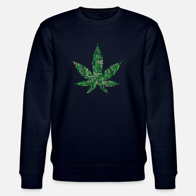 Marihuana Gras Hanf THC Cannabis - Stanley/Stella Unisex Bio-Sweatshirt CHANGER  - Navy