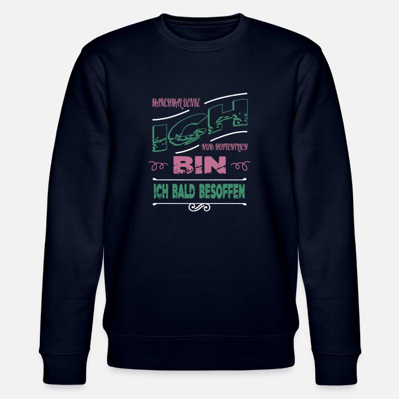 geschenkidee statement alkoholiker feiern saufen - Stanley/Stella Unisex Bio-Sweatshirt CHANGER  - Navy