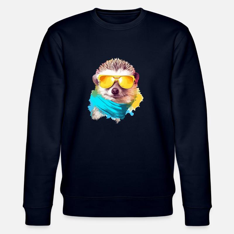 Piky l'hérisson - Sweat bio CHANGER Stanley/Stella Unisexe - marine