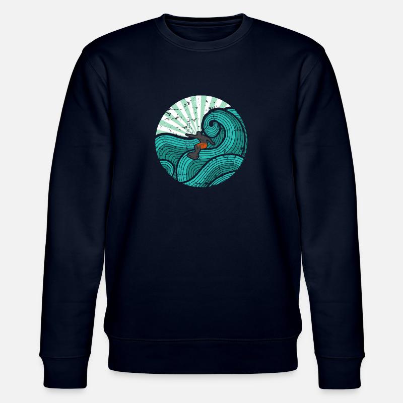 Surfer türkis - Stanley/Stella Unisex Bio-Sweatshirt CHANGER  - Navy