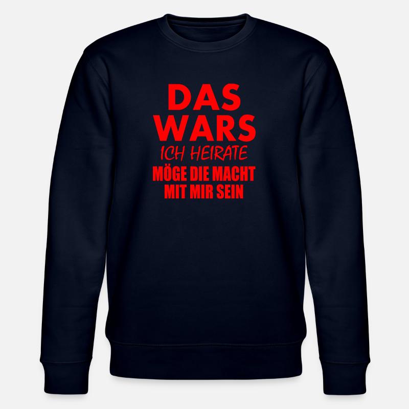 Das wars ich heirate - Stanley/Stella Unisex Bio-Sweatshirt CHANGER  - Navy