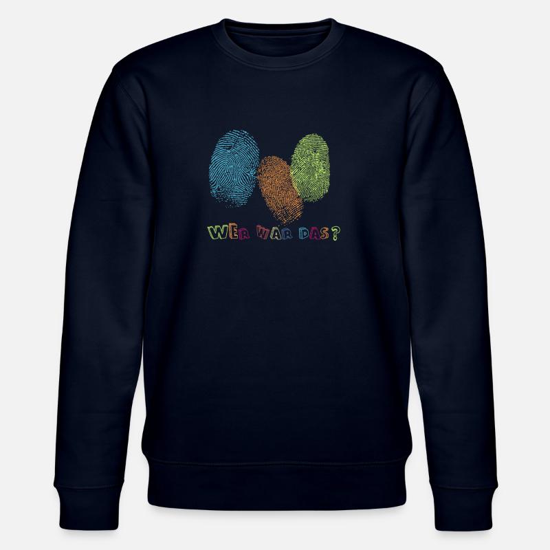 Fingerabdrücke - Wer war das? - Stanley/Stella Unisex Bio-Sweatshirt CHANGER  - Navy