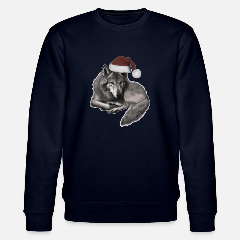 Weihnachtswolf - Stanley/Stella Unisex Bio-Sweatshirt CHANGER  - Navy
