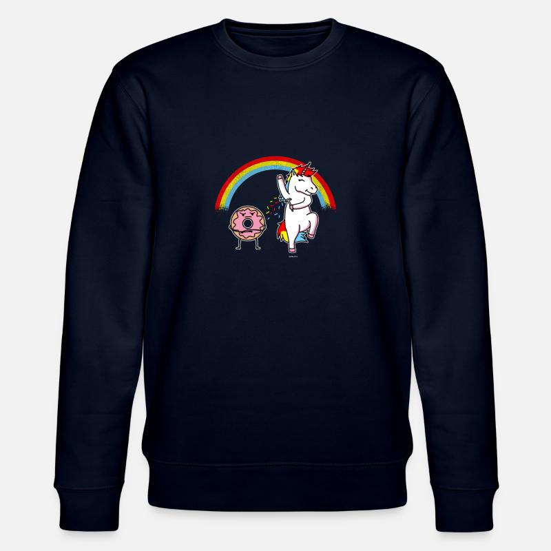 Einhorn Donut Geschenk - Stanley/Stella Unisex Bio-Sweatshirt CHANGER  - Navy