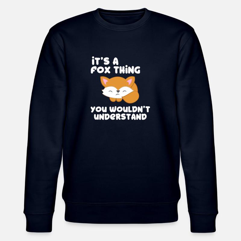 Fox - vixen - Fox lovers - gift - Stanley/Stella CHANGER Unisex Organic Sweatshirt - navy